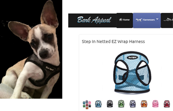 barkappeal Step In Netted EZ Wrap Harness